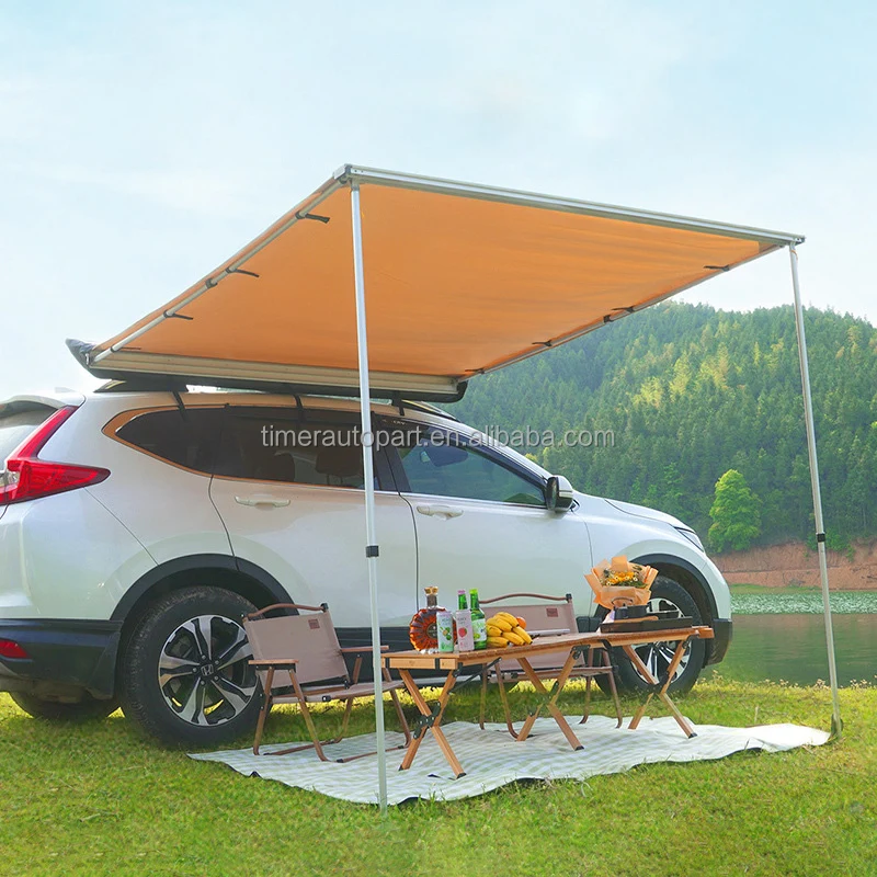

Off Road Vehicle Outdoor Awning Coated With Silver Rain Protection Sunshade Camping Barbecue Beach Pergola Car Side Tent Custom