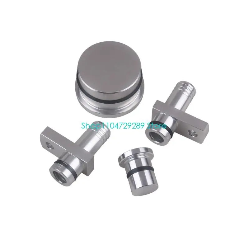 D8KE PCV Resonator Closure for Listed 6.6L Engine Ventilation, Aluminum Adapter Parts with Threaded Connection Sections