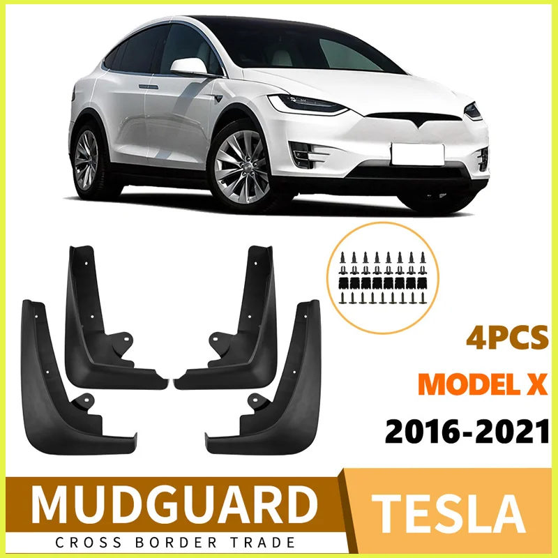 

Подходит для Tesla Model X 2016-2022: кожаные аксессуары для автомобиля, брызговики, расширители арок крыльев.
