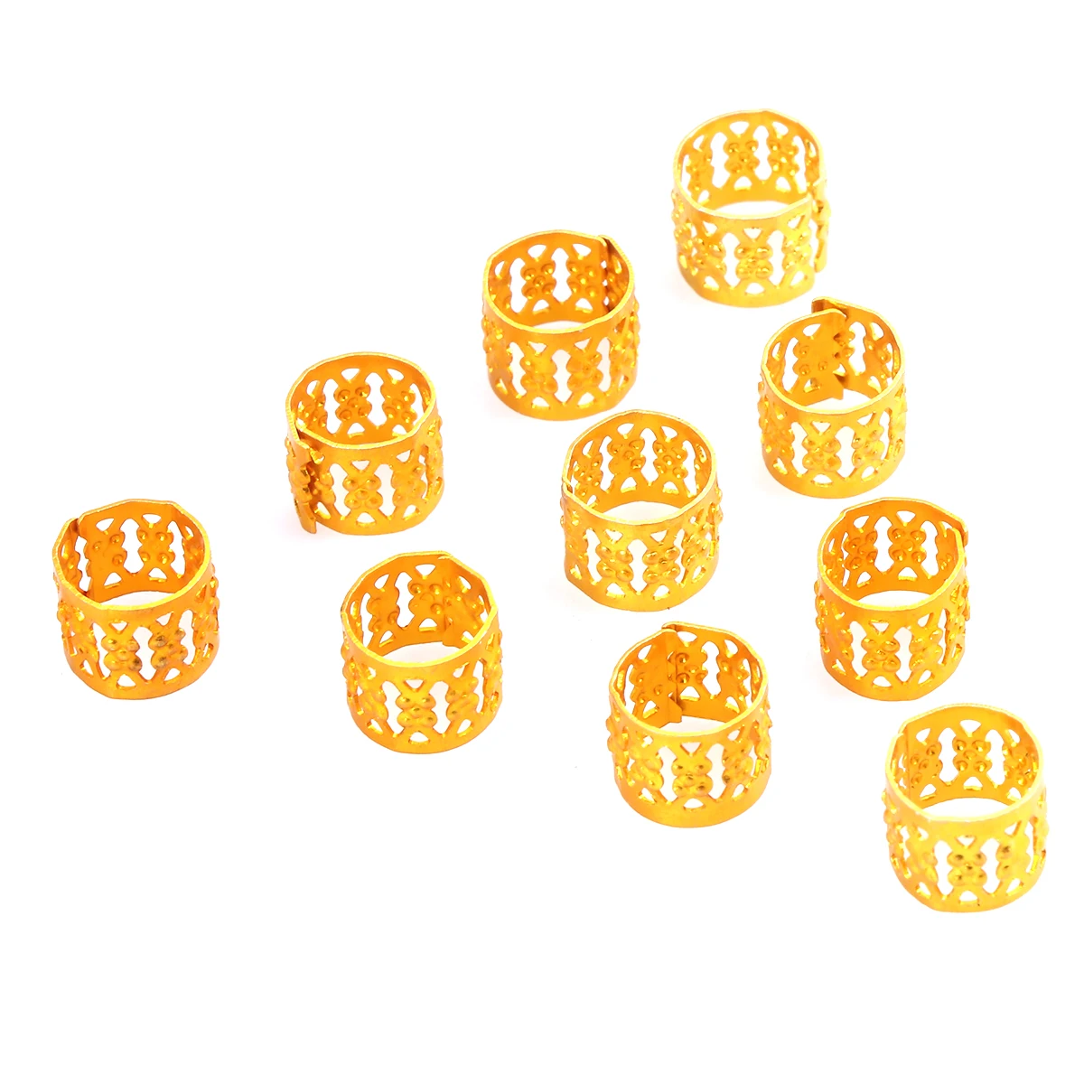 

150 pcs Hair Braid Rings Metal Cuffs Anti-Rust Stylish Hair Jewelry Festival Party Accessories Copper Braiding Rings