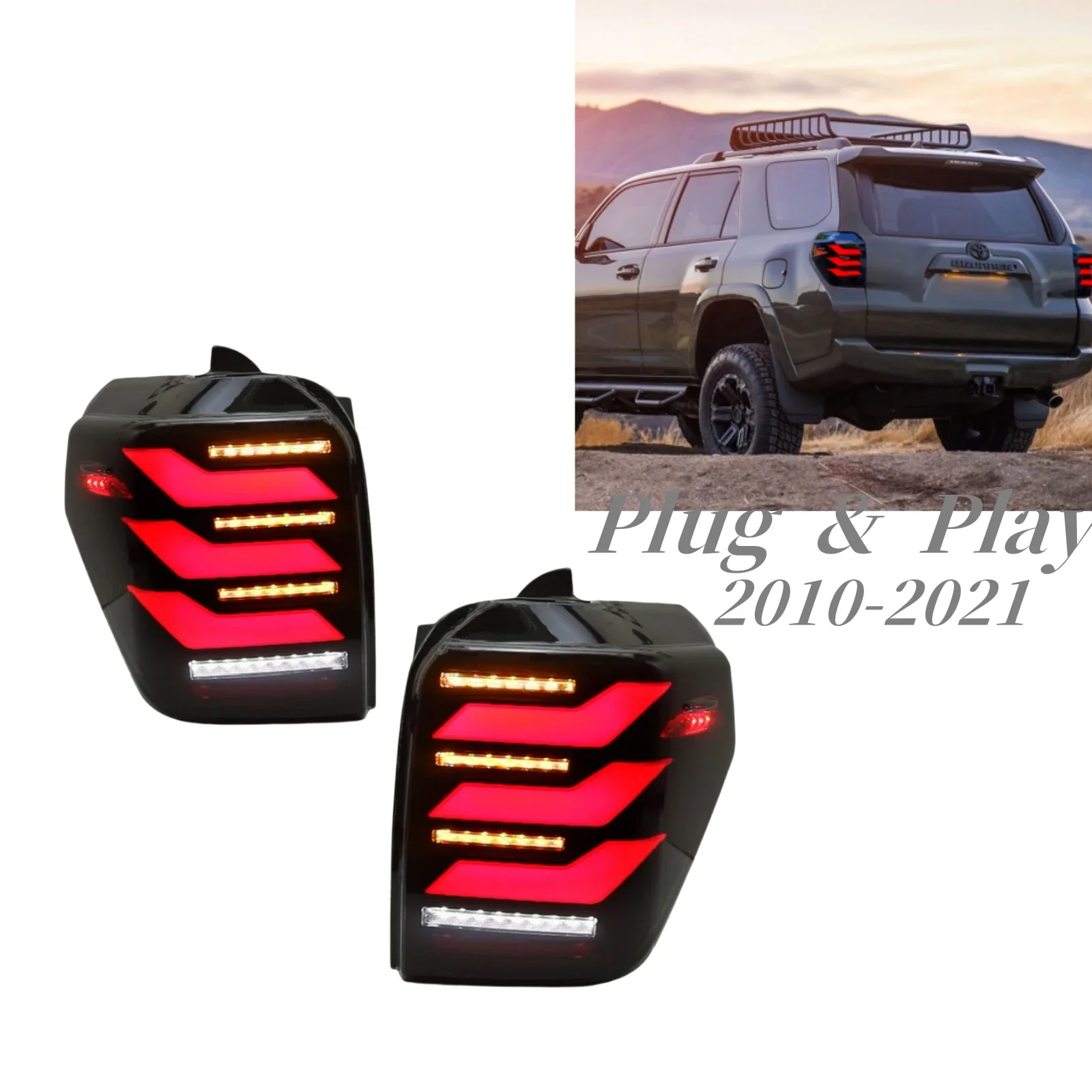 HOSI car led lights for toyota auto lighting systems Tail led Lamp for 2010-2023 Toyota 4runner led tail lights