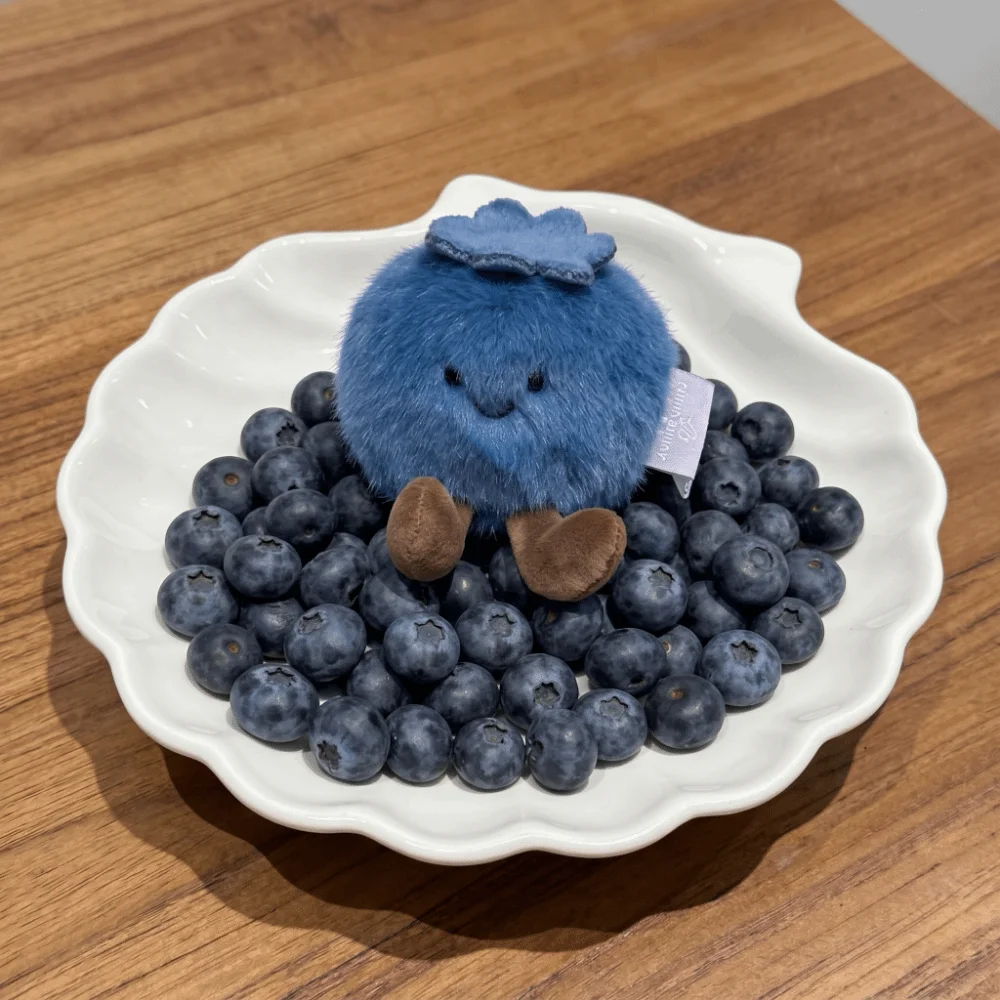 Simulation Blueberry Blueberry Pendant PP Cotton Lovely Blueberry Keychain Soft Cute Blueberry Bag Charm Friend Gifts