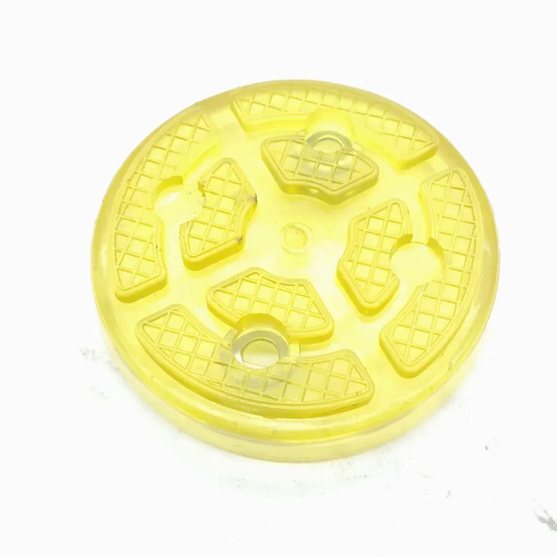 

1PC Lift Rubber Mat Floor Mat Lift Accessories Yellow Two Eyes Round Rimmed Rubber Mat