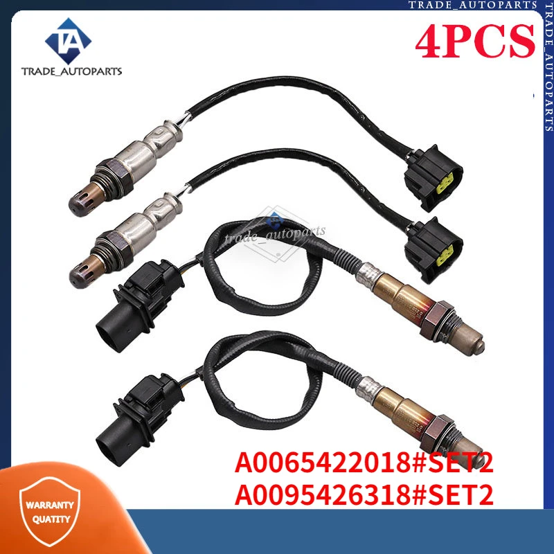 4Pcs Oxygen O2 Sensor Upstream & Downstream For 2013 2014 2015 2016 Mercedes-Benz CLS CLASS AMG A0065422018 A0095426318