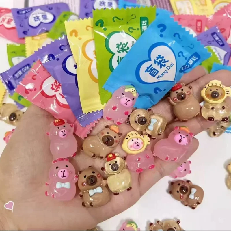 Capybara Birthday Party Favors Cake Topper Keychains Papa Circles Stickers Balloons Gift bags Blind Bags for Kids Party Supplies view 2
