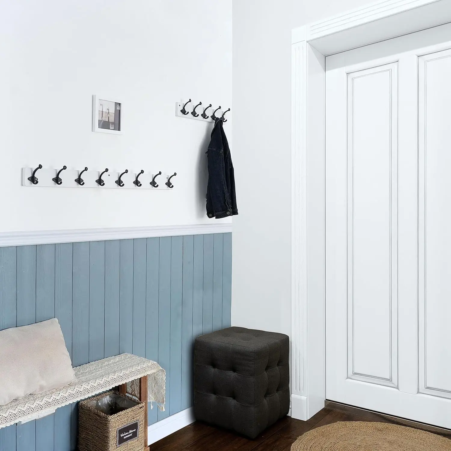 

Webi Rustic Coat Rack Wall Mount,5 Cast Iron Coat Hooks Wall Mounted,Heavy Duty Antique Vintage Hooks For Hanging