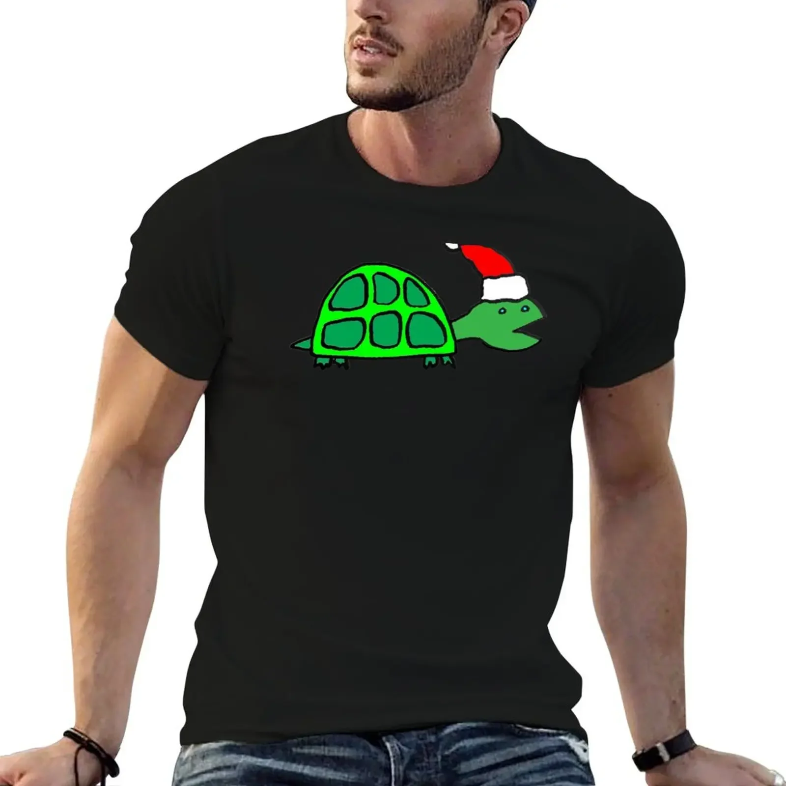 Tortoise Elf T-Shirt cute tops heavyweights plus size clothes new edition black t shirts for men