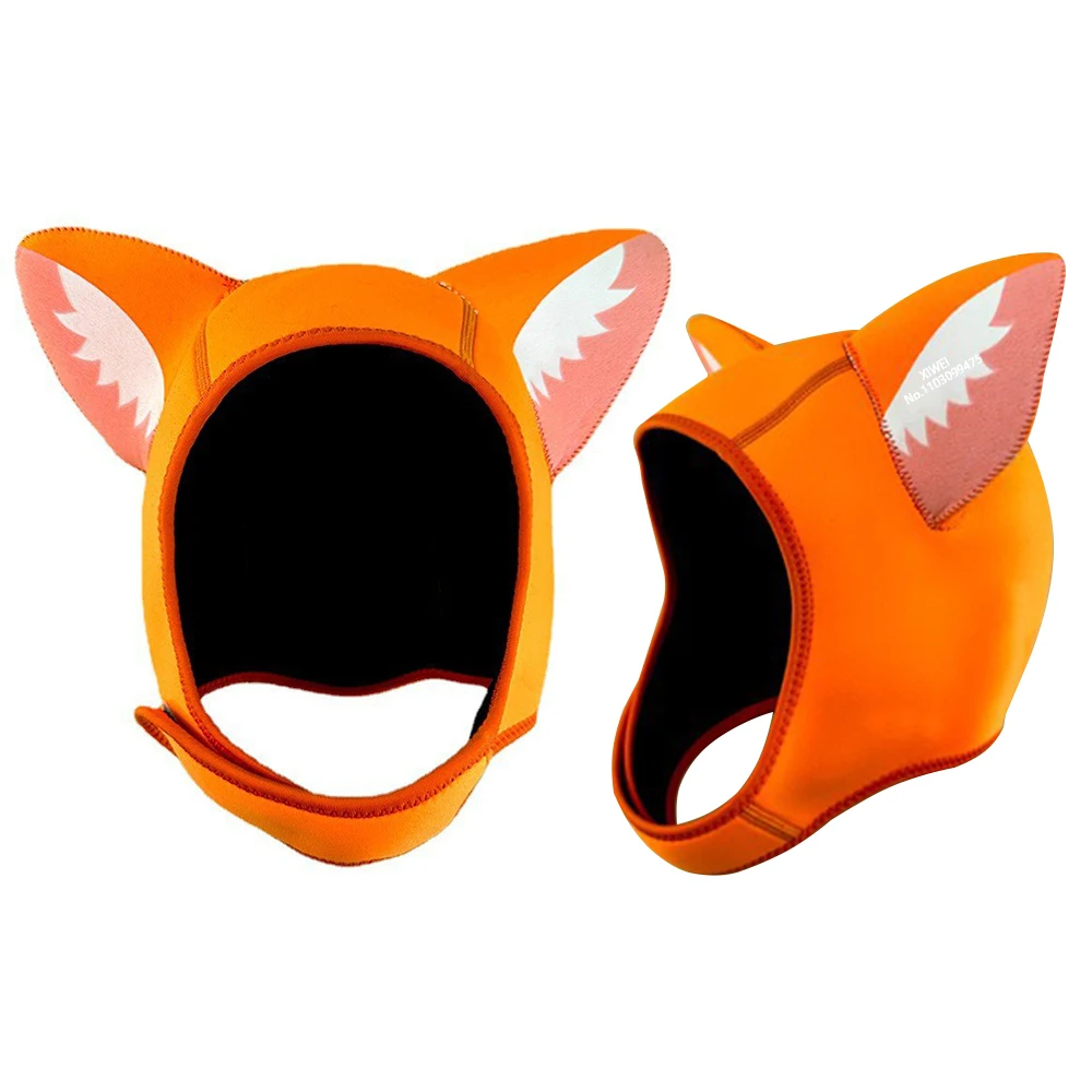 Wetsuit Diving Cap Cat Ears 2mm Neoprene Scuba Diving Hood Women Children Cute Thermal Surfing Hood Snorkel Free Diving Swim Hat