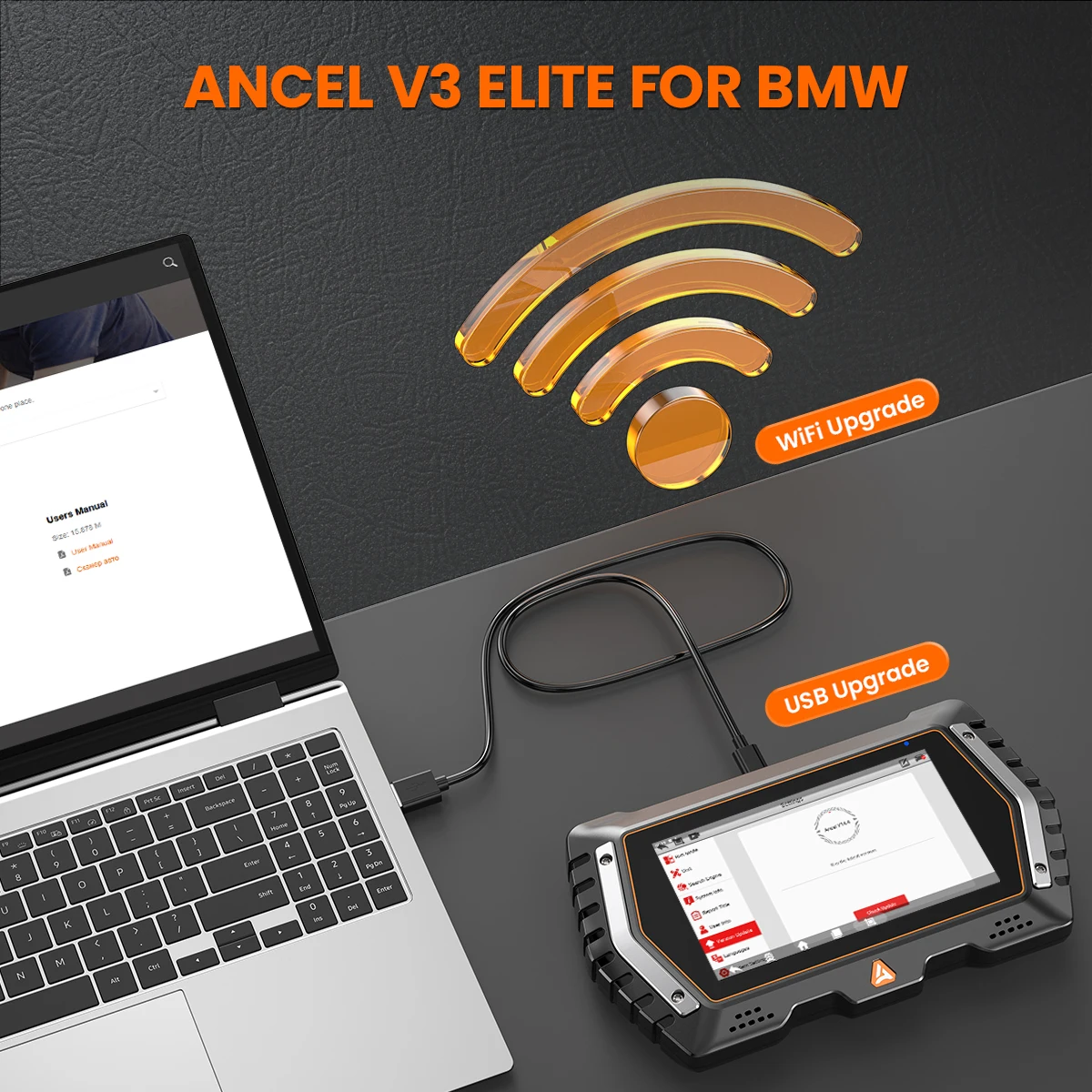 ANCEL V3 Elite Auto OBD2 Scanner Passend für BMW/Mini/Royce Alle Systeme Aktiver Test ECU-Codierung OBD2 Auto-Diagnosegerät Kostenlose Updates – Detail 9