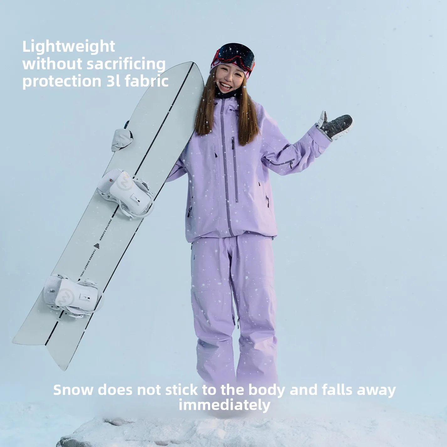 กางเกงสกี Nanend [Skyline LITE] 3L แบบแข็ง สำหรับมืออาชีพ กันน้ำ สำหรับผู้ชายและผู้หญิง