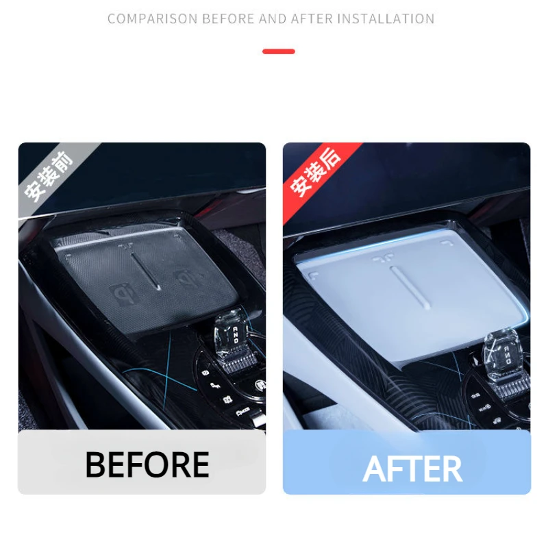 Für BYD SEAL EV 2022 2023 ATTO 4 Auto-Innenausstattungszubehör, kabelloser Ladeschutz, schmutzabweisender Patch, 1 Stück – Detail 5