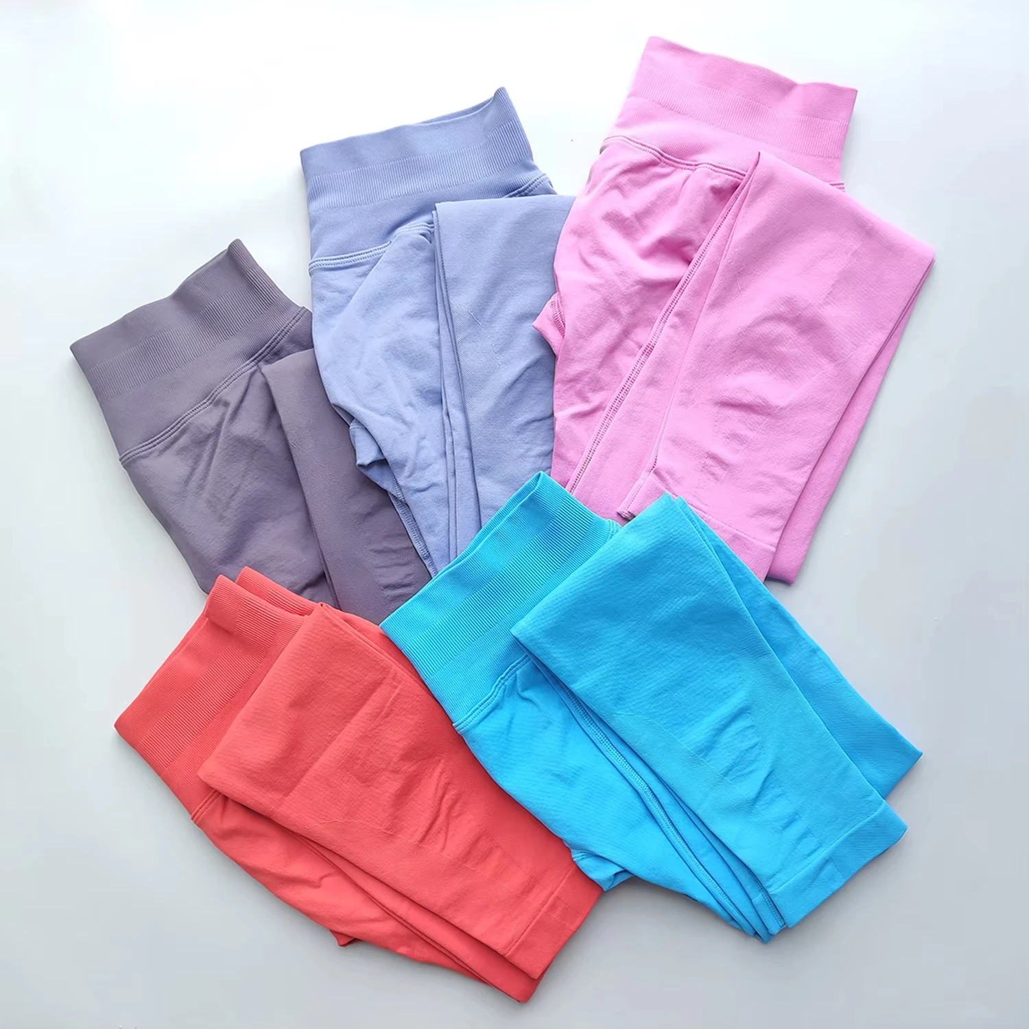 Leggings Women Scrunch Seamless Yoga Leggings Gym Sports Pants Low Ribbed Band High Stretch Fitness Outfit Workout Tights