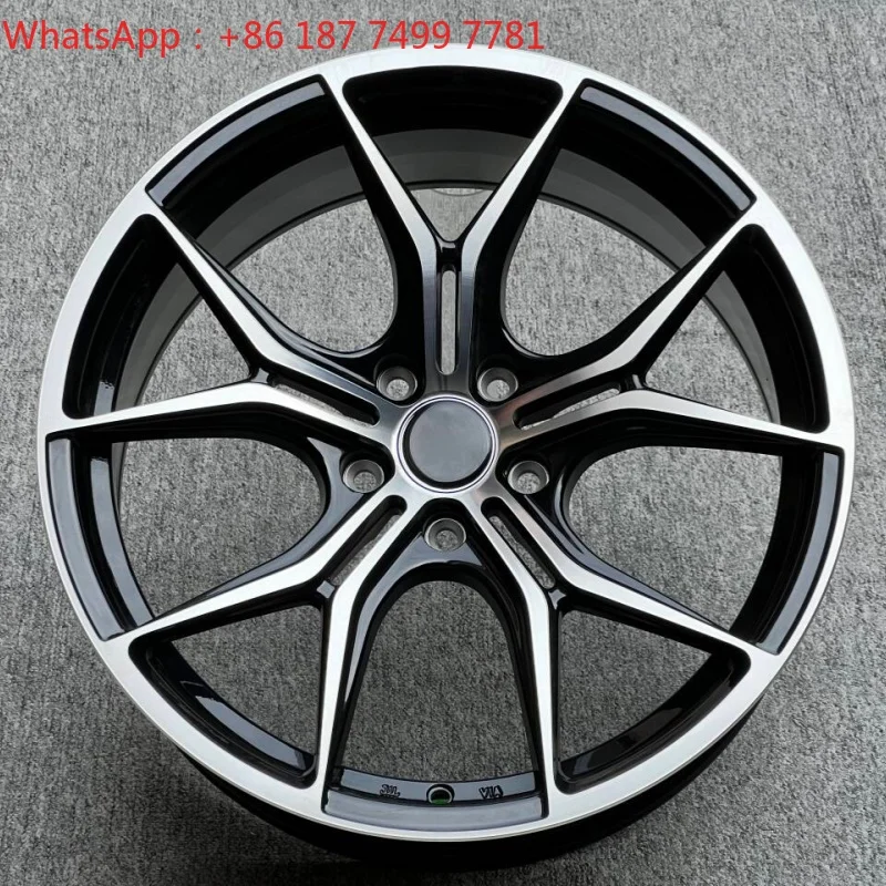 19 Inch 5x108 5x112 5x114.3 ET35 Machined Black Staggered Wheels