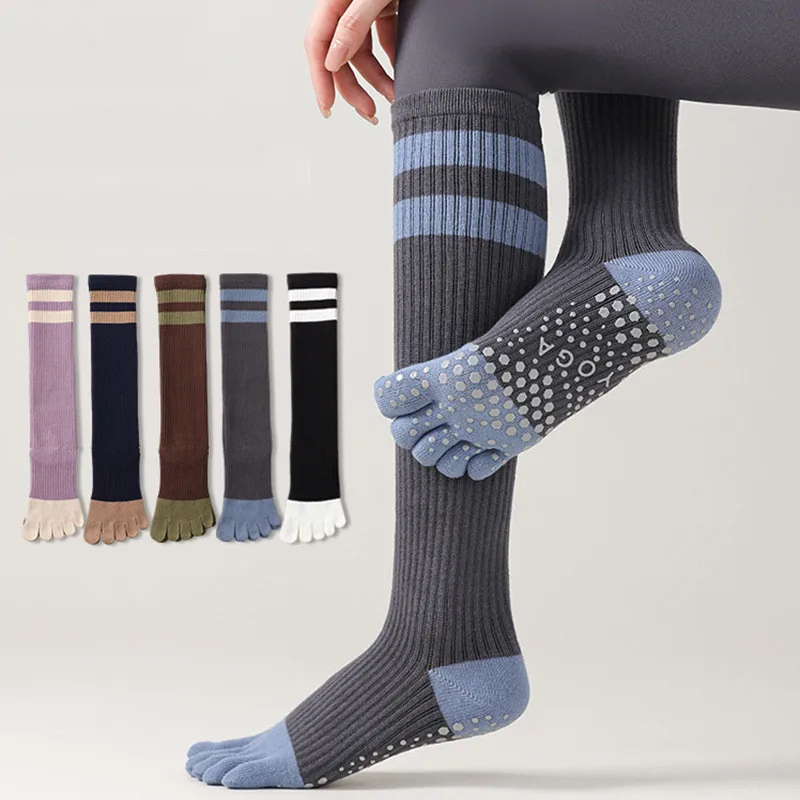 

Yoga Socks Women Five-finger Professional Pilates Socks Silicone Non-slip Indoor Workout Gym Fitness Dance Sports Socks Stocking