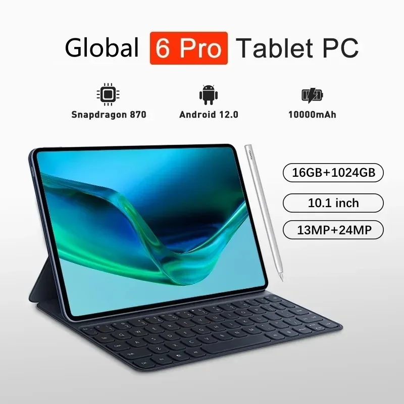 2025 NEW Mi Pad 6 Pro Global Tablet PC Android 12 11 Inch 16GB 1T 5G Dual SIM Phone Call GPS Bluetooth WiFi Google Tablette PC