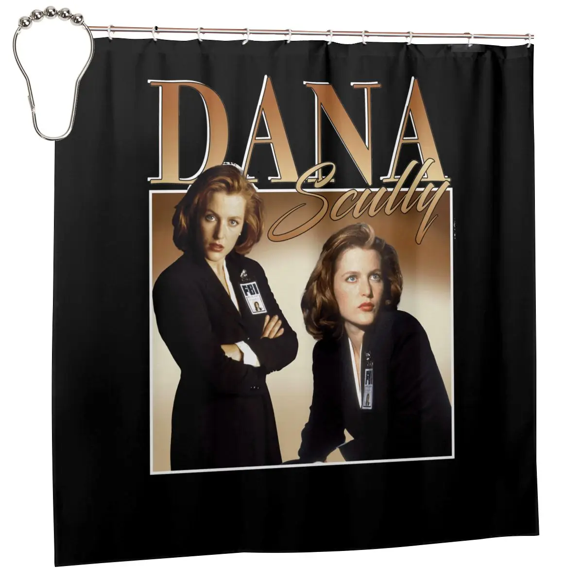 Tha012501 The X-Files Gillian Anderson Dana Scully 90S Shower Curtain Bathroom Curtain Nordic Waterproof