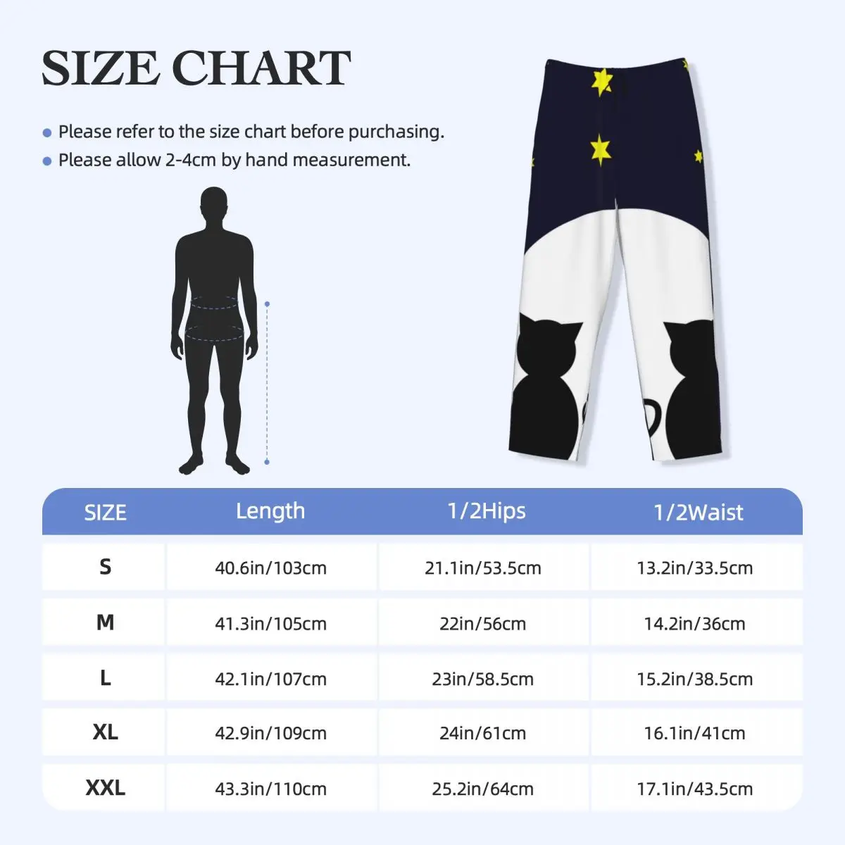 달과 함께 밤에 사랑하는 고양이 수면 하의, 남성 라운지 바지, 남성 잠옷 바지