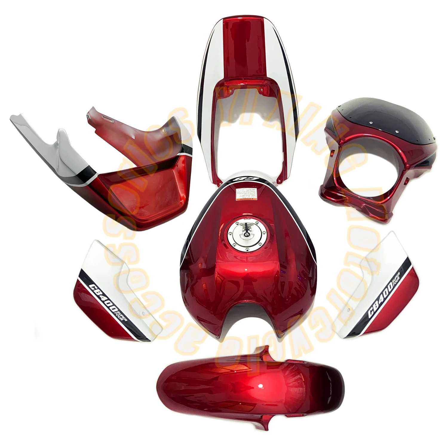 For Honda CB400 CB400SF VTEC 1-5 Fairing + Fuel Tank Set, Motorcycle ABS Body Panel & Gas Tank Kit Accessories