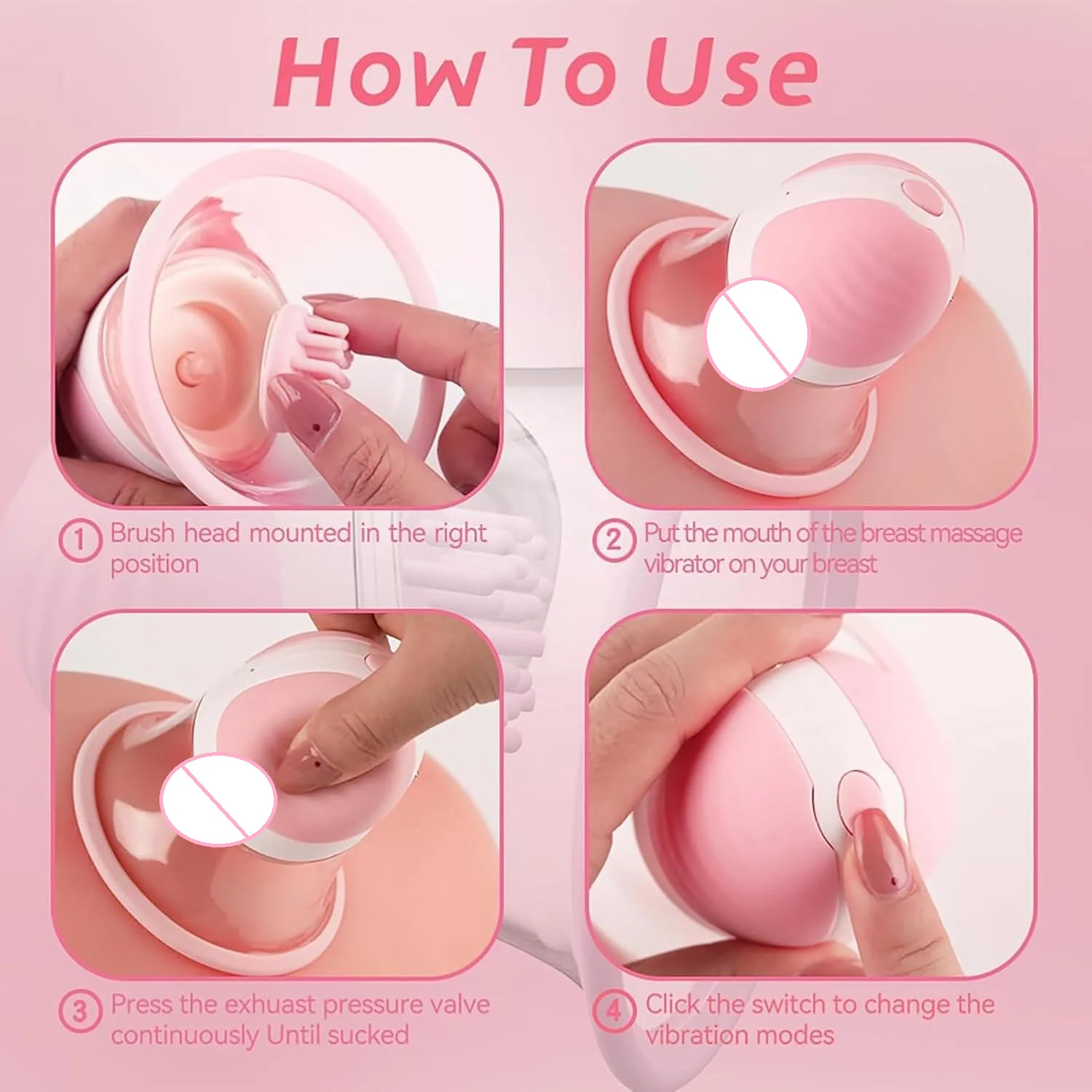 Wireless Breast Massager for Women Nipple Sucking Stimulating Self-Warming Adult Toy Personal Hygiene Body Enhancing Accessory - view 4