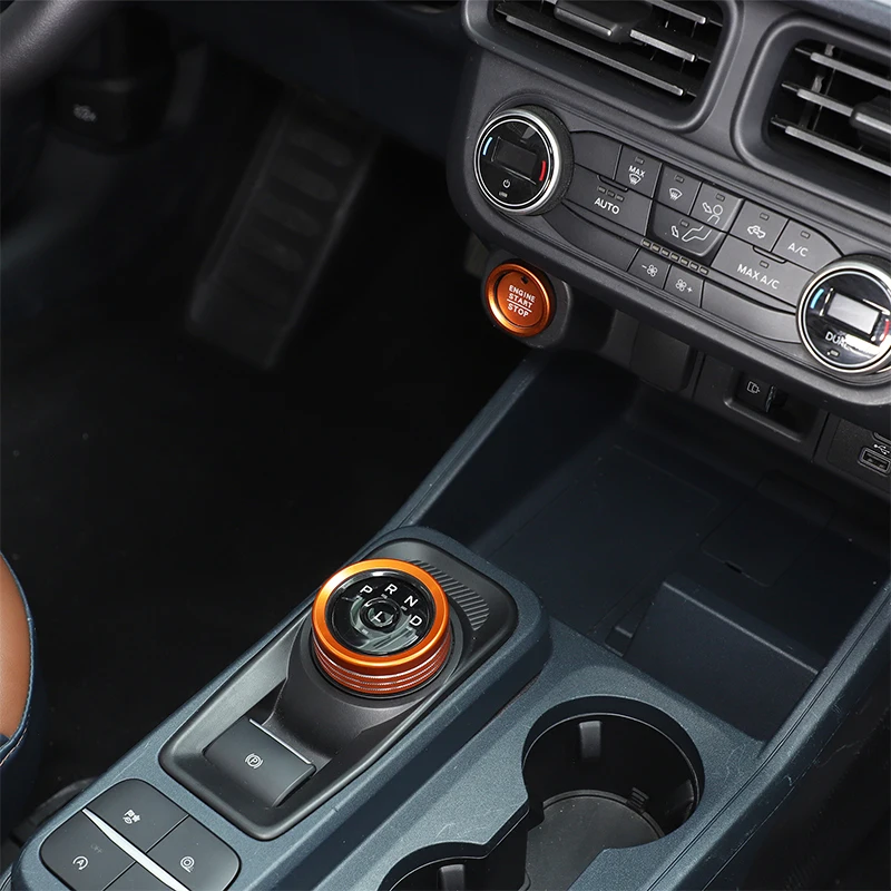 Car Accessories For 2022 2023 2024 2025 Ford Maverick Aluminum Center Console Volume Knob Ring Cover Kit Auto Interior Decorate 3