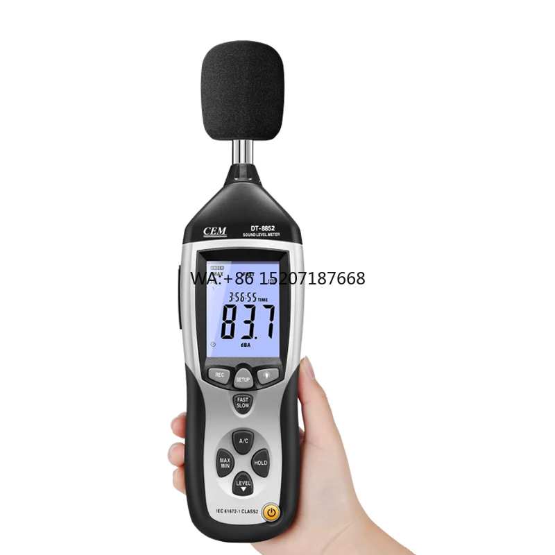 

DT-8852 Professional Analog Decibel USB AC/DC Output 130db Digital Sound Level Meter With Datalogger Noise DB Meter Microphone