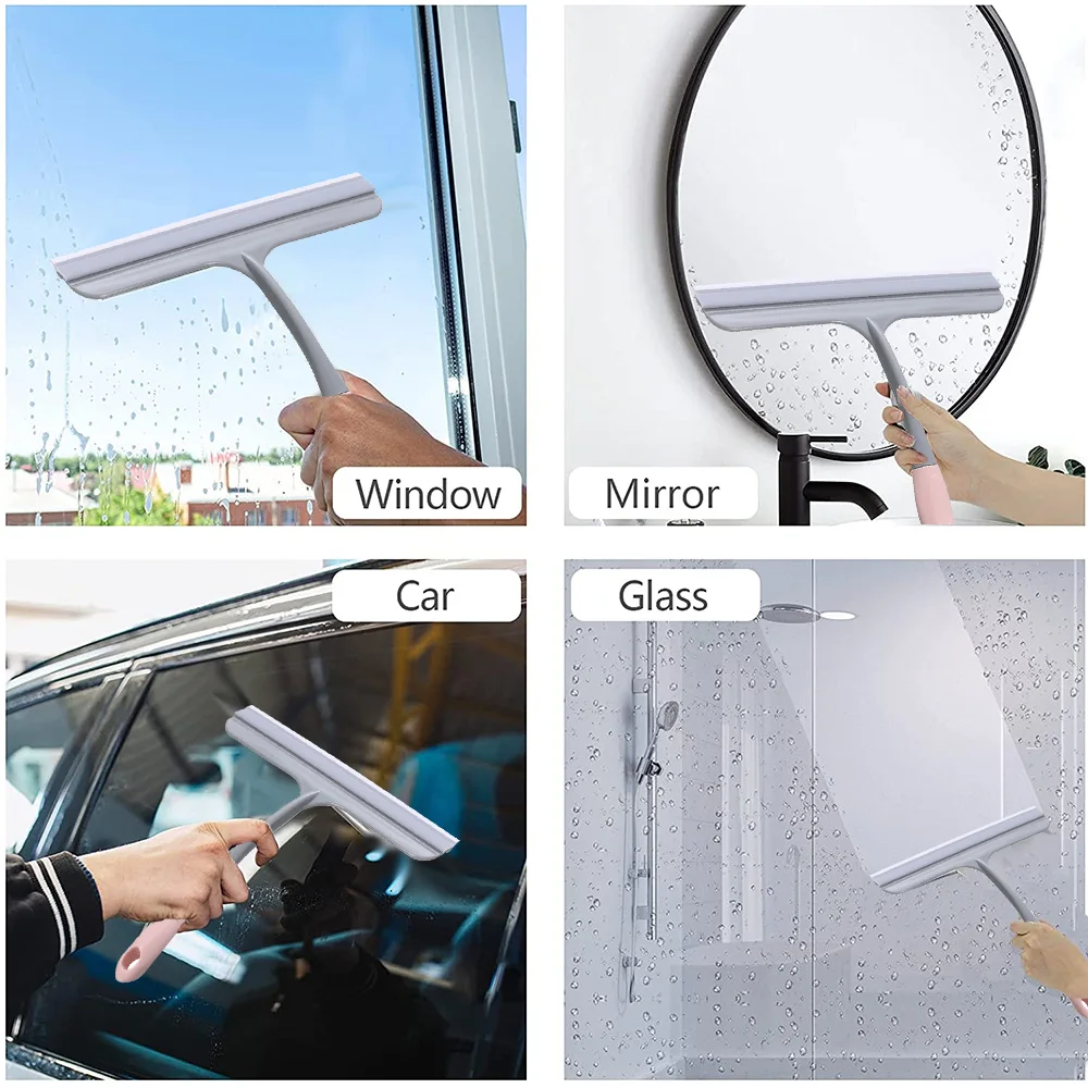 Multi-purpose Silicone Scraping Washing Wiper Household Window Bathroom Kitchen Glass Cleaning Tool Floor Surface Small Wiper