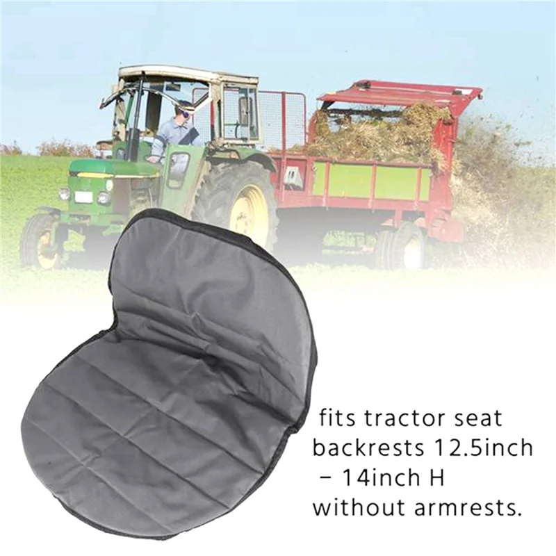 

RTENTE-3X Universal Riding Lawn Mower Tractor Seat Cover Padded Comfort Pad Storage Pouch Medium (Gray)