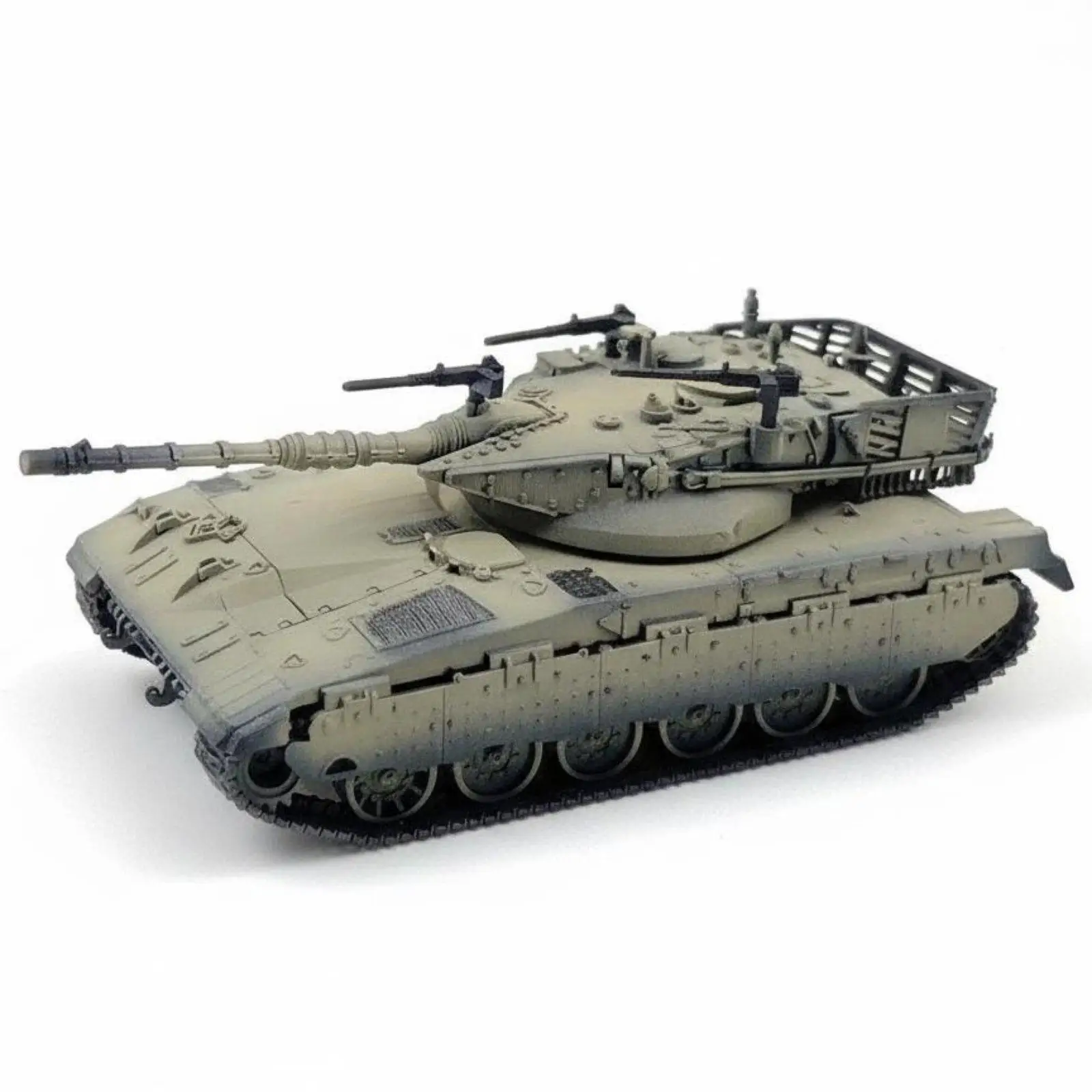 Miniature Electric Tank Model 1/144 Scale Modern Armored Vehicle Toy with Adjustable Barrel for Desk Decor