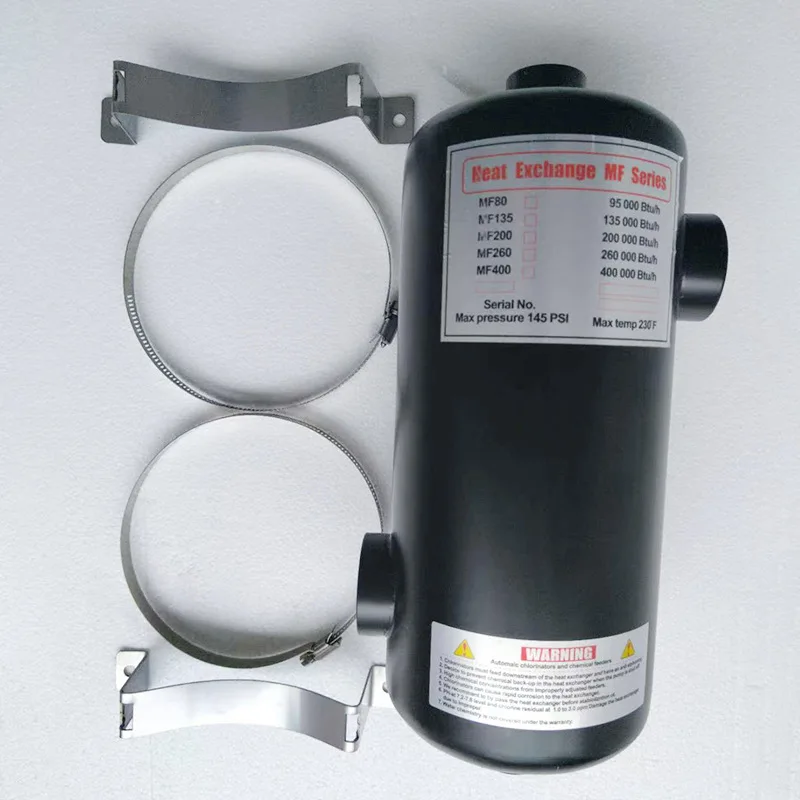 3T Stainless Steel tubular hot and cold water heat exchanger Swimming Pool Heat Exchanger Heater Thermostat Accessories Spa