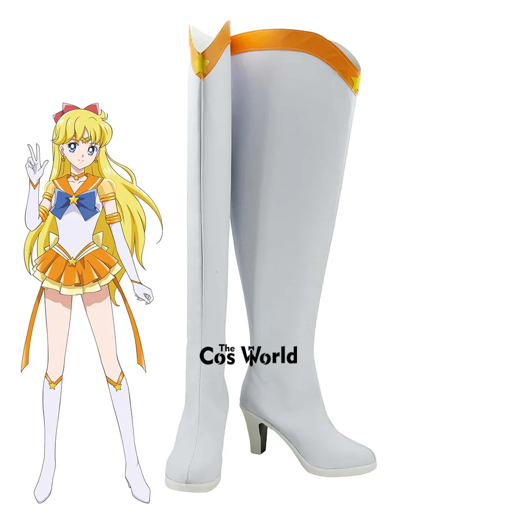 

Sailor Venus Crystal Anime Customize Cosplay High Heels Shoes Boots