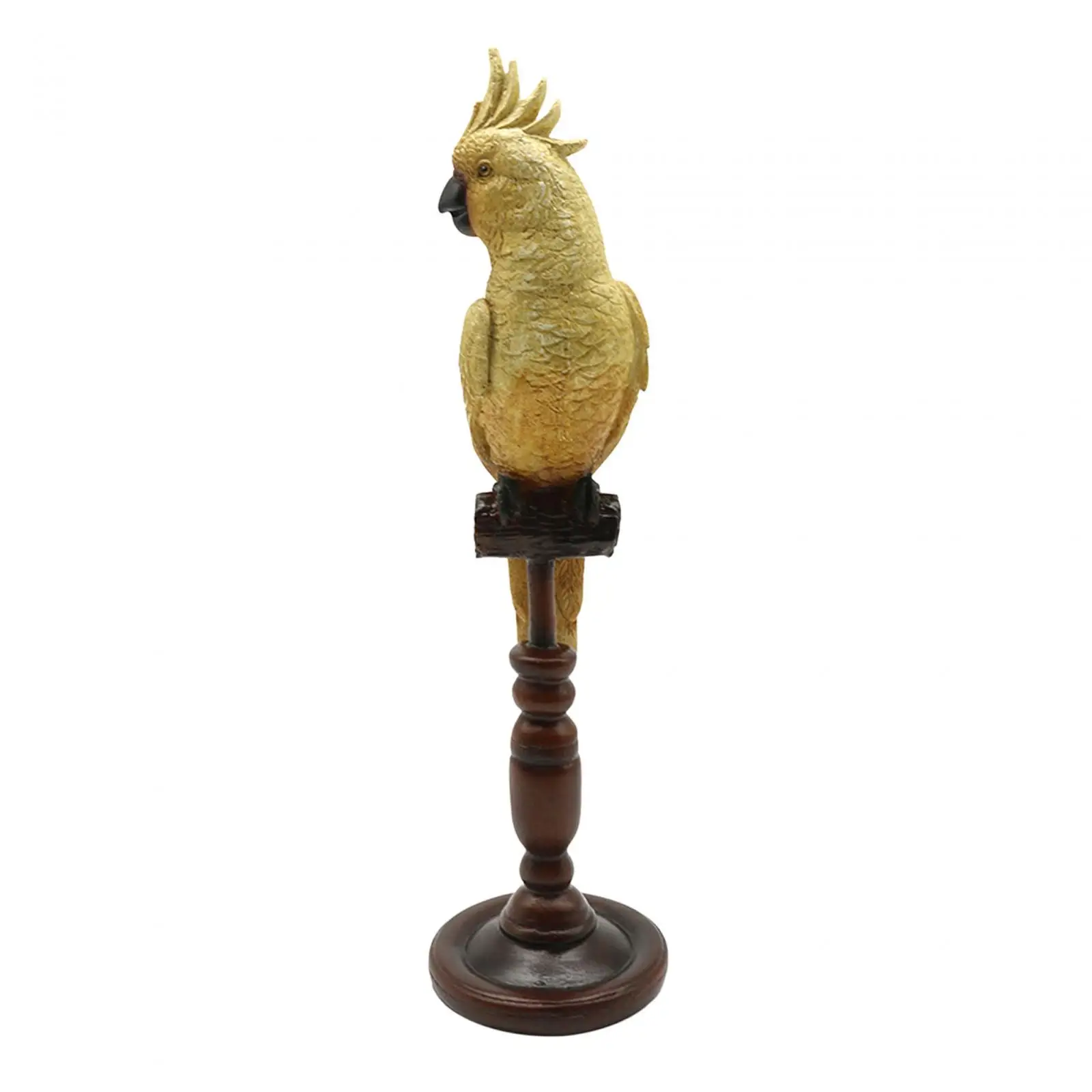 

Parrot Figurine Animal Sculpture Bird Statue Tabletop Ornament for Table Centerpiece Cabinet Bookshelf Bedroom Housewarming Gift