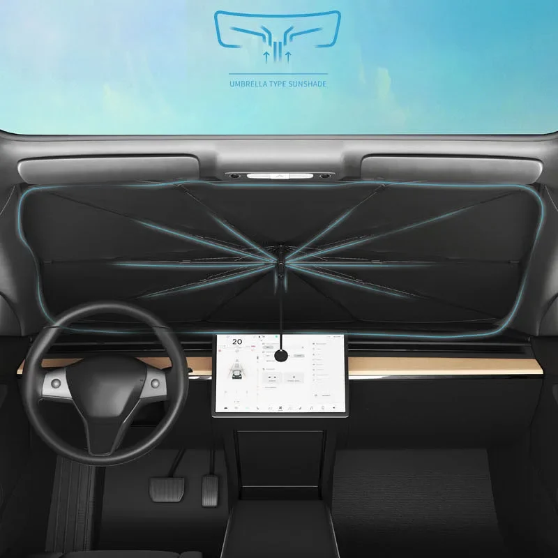 Pára-sol do pára-brisa dianteiro, guarda-sol dobrável do carro de verão, isolamento térmico e produtos de proteção solar, guarda-sol do carro 2025