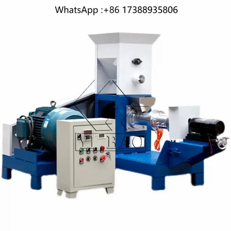 qwe 220V Fish Feed Extruder Machine Aquatic FPellet Maker Pet Extrusion Equipment for Small Farms and Plants