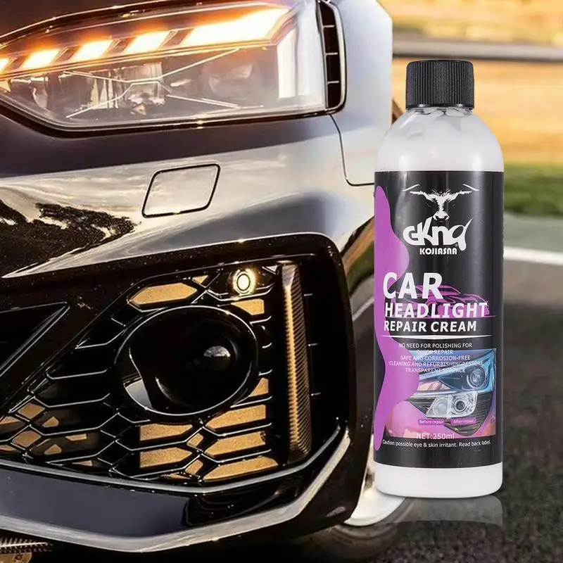 Headlight Restoration Headlight Scratch Repair Fluid Car Headlight Polishing Agent Renewal Polish Maintenance Liquid 250ml