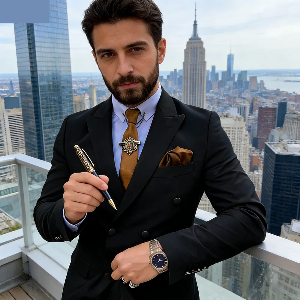 

Slim Fit gathering Party Formal Business Tuxedo for Men Checkered 2-Piece Set Groomsmen Wedding Dress Suit Jacket Vest Pants