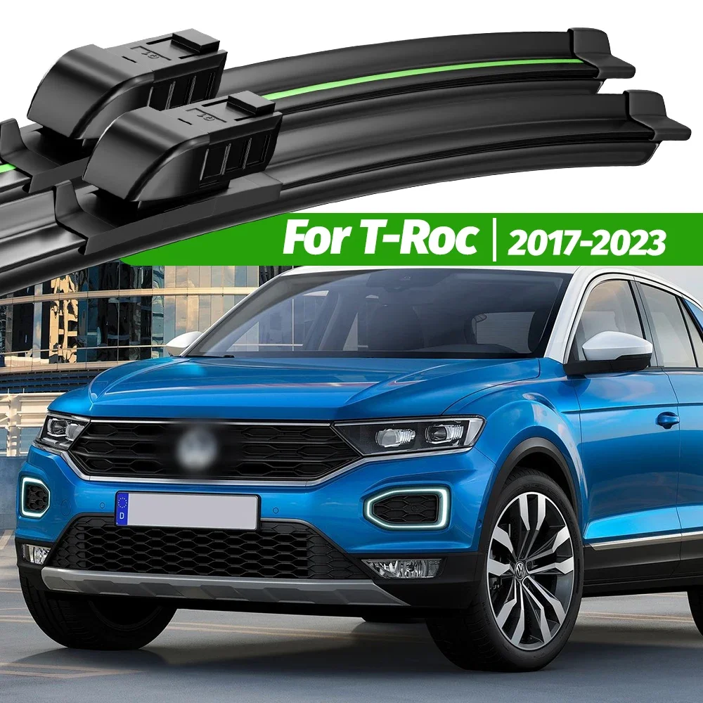 

For Volkswagen VW T-Roc TRoc 2017-2023 2pcs Front Windshield Wiper Blades 2018 2019 2020 2021 2022 Windscreen Window Accessories