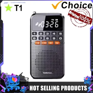 Radio Saku Portabel Mini Penerima Radio Antena Ganda Speaker Bluetooth Walkman dengan Tampilan LED Senter Pemutar Kartu TF 6 radio paket penjualan terbaik - №
