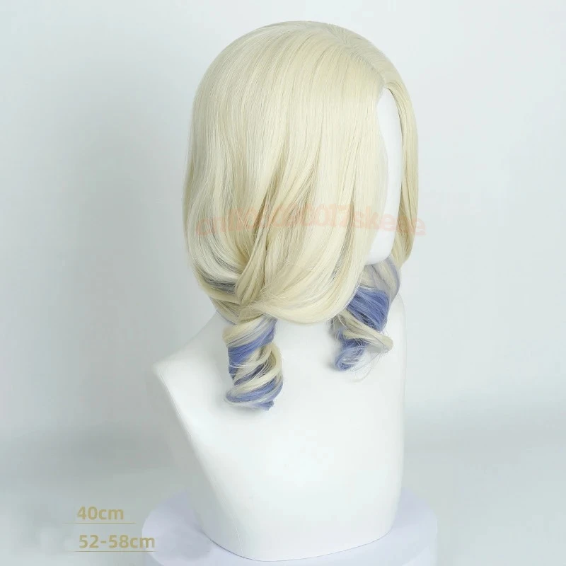 Perruque de Cosplay du film Zombies 4 Dawn Of The Vampires Addison pour femmes, cheveux bleu doré, perruque synthétique résistante à la chaleur, accessoire d'halloween