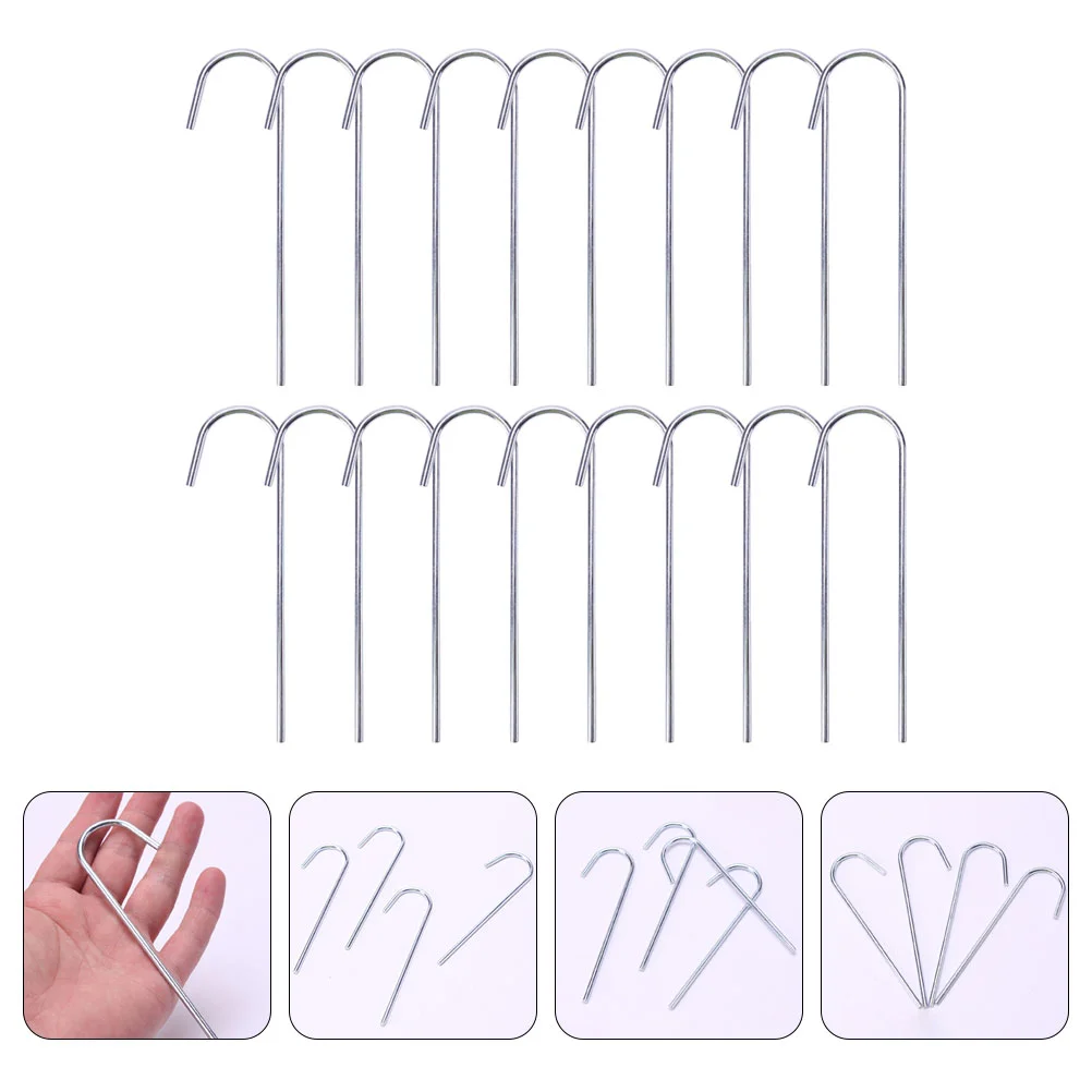 

24 Pcs Semicircle Stake Forging Pack Tent Professional Stakes Accessories Accessory Portable Travel