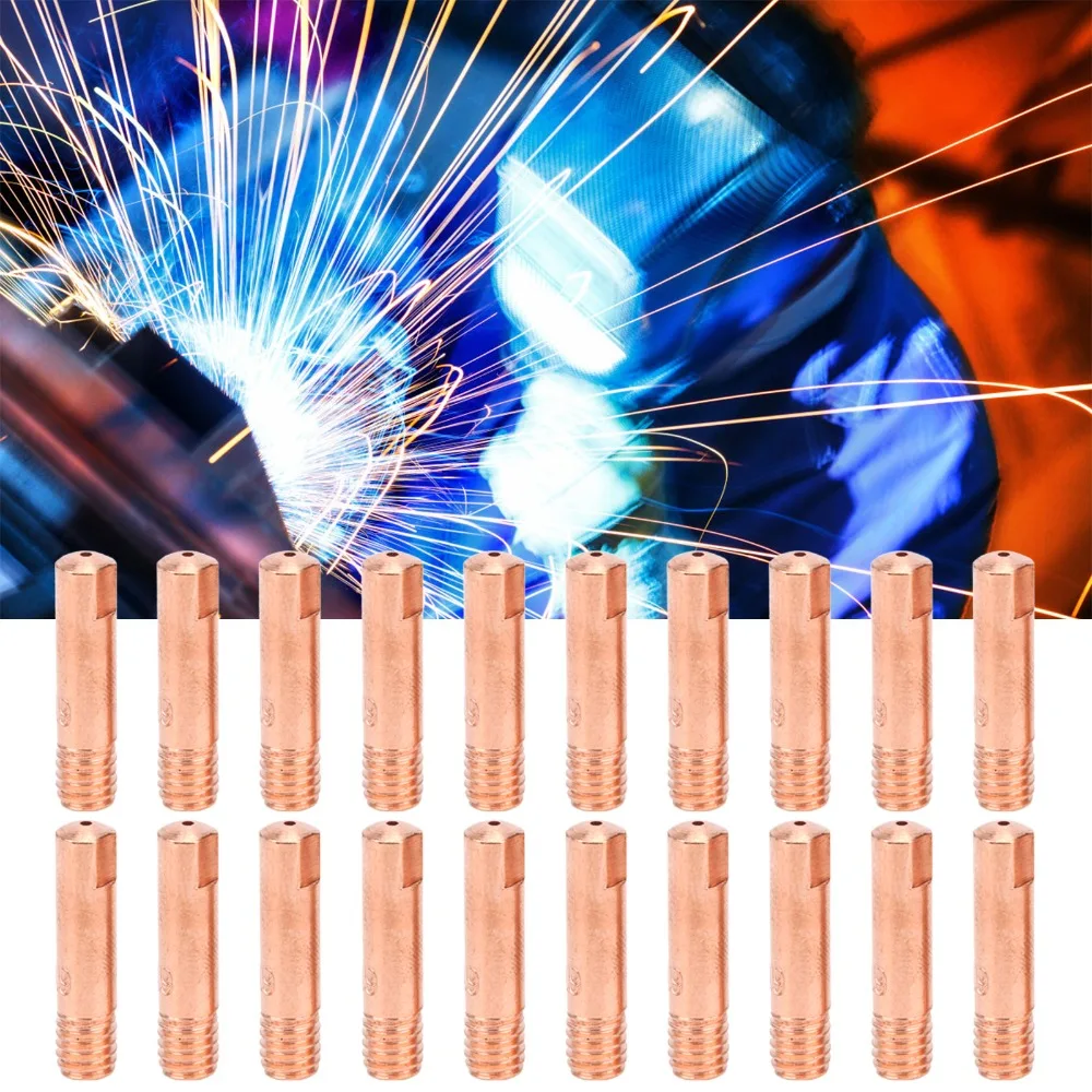 60pcs Copper MIG Welding Contact Tip 15AK 0.9mm Diameter Welding Contact Nozzle Conductive Welding Tip For Welding Machine
