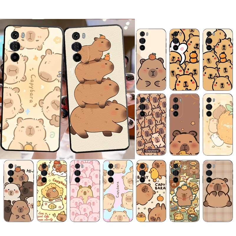 Cute Capybara Phone Case For Motorola Edge 50 40 Pro 50 40 30 Ultra Neo Fusion Moto G Play G Stylus G Power G 5G