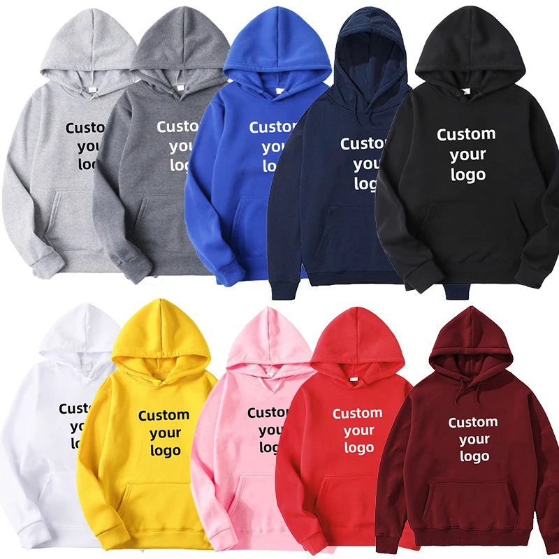 Fashion Customize your logo Hoodie For Man Women Winter Autumn Casual DIY Printed Hooded Sweatshirts Plus Size