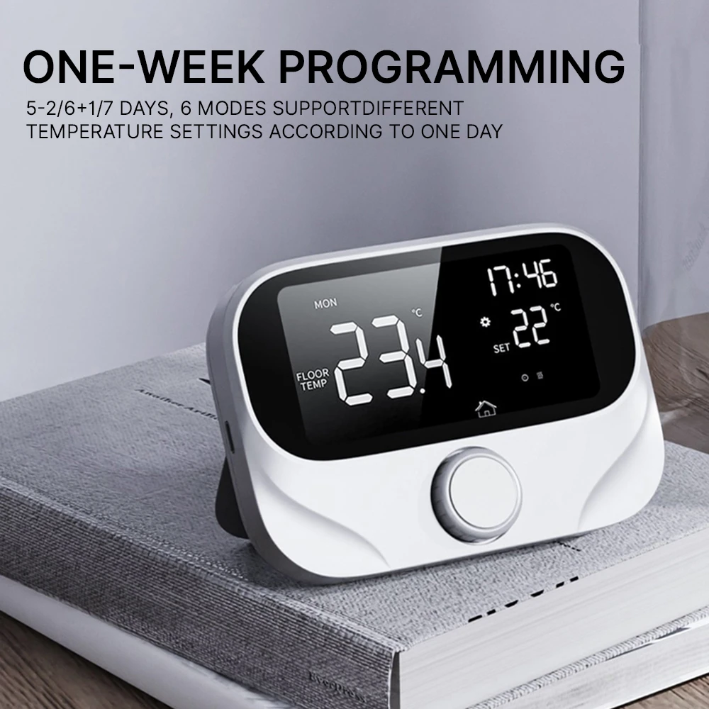 Smart Thermostat for House Boiler Heating RF433 WiFi AC Thermostat Wireless Distance APP Voice Control LED Digital Touch Screen