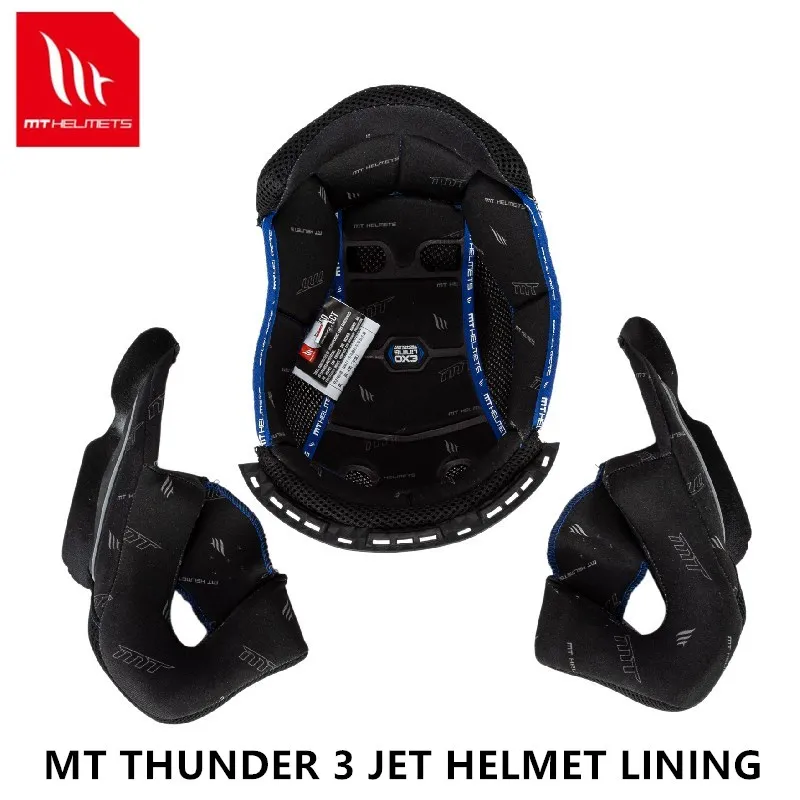 MT Thunder 3 jet helmet liner ear pads original MT accessories replacement lining and ear pads