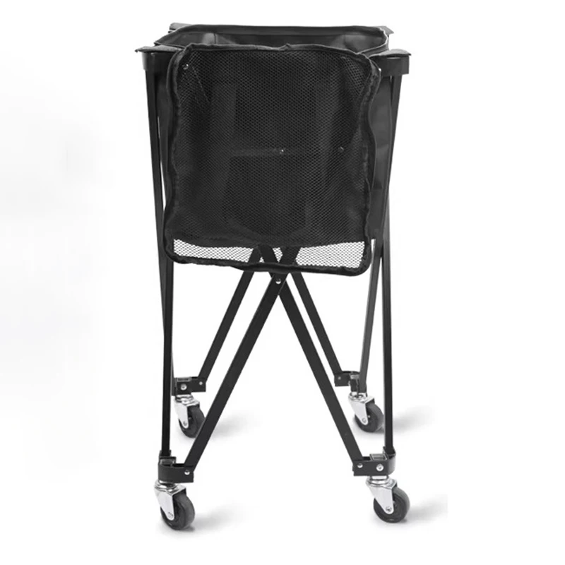 Foldable Tennis Storage Cart Large Capacity Tennis Collection Frame Movable Stable Ball Cart Durable Portable Sports Accessories