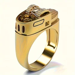 Creative Lighter Shape Ring  Fashion Popular Punk Style Ring