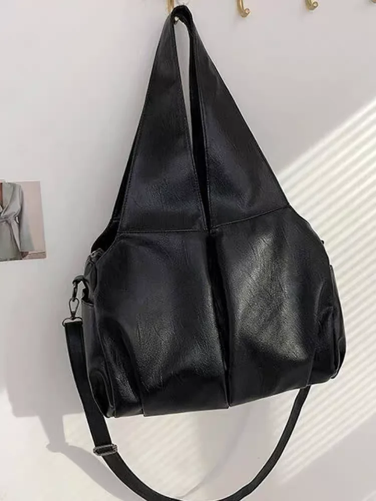 

Large Capacity Retro Bag 2025 Versatile New Commuting Tote Solid Color Outdoor Single Shoulder Crossbody Bags