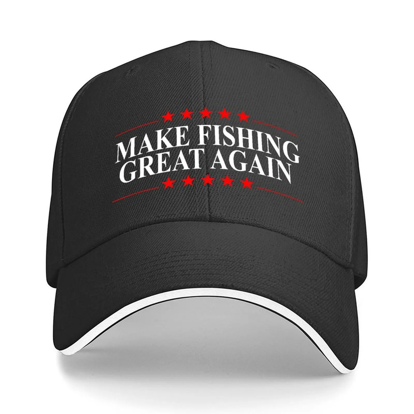 

Make Fishing Great Again Funny Fishing Patriotic Baseball Cap Anime Sunhat fashionable Cosplay Women's Golf Clothing Men's