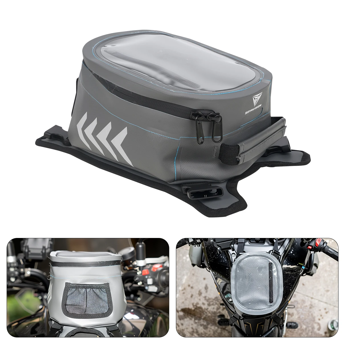 Motorcycle Front Oil Tank Bag High-capacity Tools Package PVC Waterproof Pack Outdoor Riding Motorcycle Tank Bag Gears Accessori
