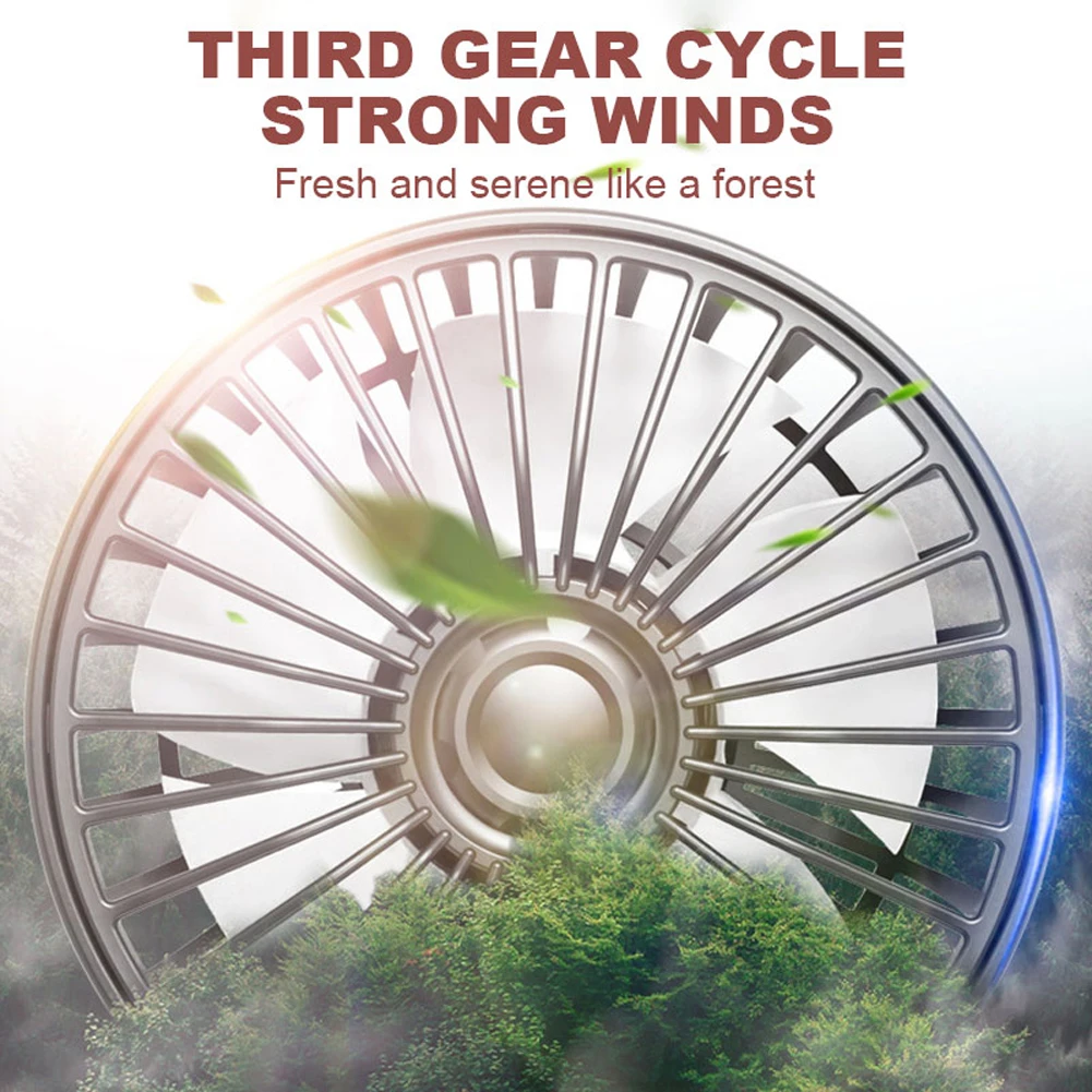 

12V/24V Electric Seat Back Cooler USB Charging Car Powerful Fan 360 Degree Rotation Auto Headrest Ventilation Fanfor Auto Sedan